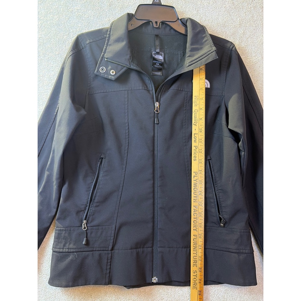 The North Face Apex Softshell Jacket Womens Medium Black Full Zip Mock Neck TNF - Picture 7 of 9